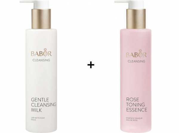 BABOR CLEANSING Gentle Cleansing Milk + BABOR CLEANSING Rose Toning Essence