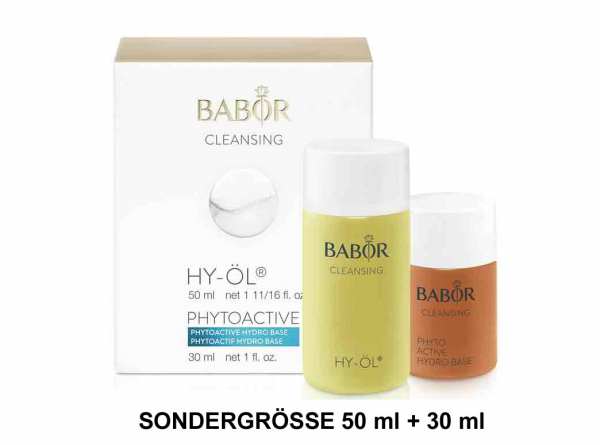 BABOR CLEANSING HY-ÖL 50 ml & Phytoactive Hydro Base 30 ml - trockene Haut, Sondergröße