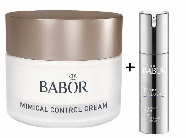 BABOR SKINOVAGE Mimical Control Cream + Hyaluron Cream 15 ml- 24h Pflege zur Milderung von Mimikfalt