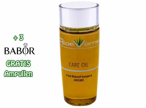 AloeVernis® BASIC aloe vera CARE OIL - Serum 120 ml - Avocado, Hyaluron, Collagen, Arganöl + 3 GRAT