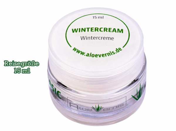 AloeVernis® BASIC aloe vera WINTER cream 15 ml Reisegröße - Hyaluron, Collagen, Arganöl